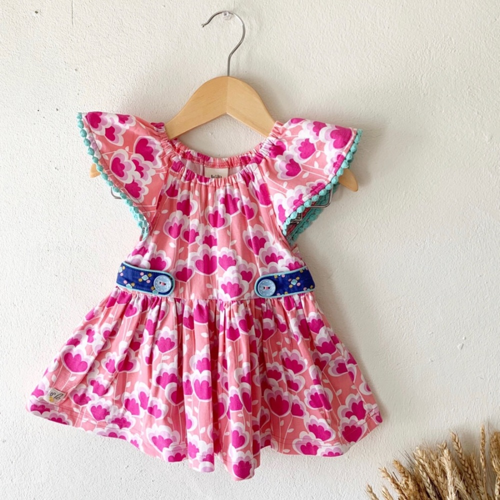 Wildflowers Poppy Flutter Peasant Top
